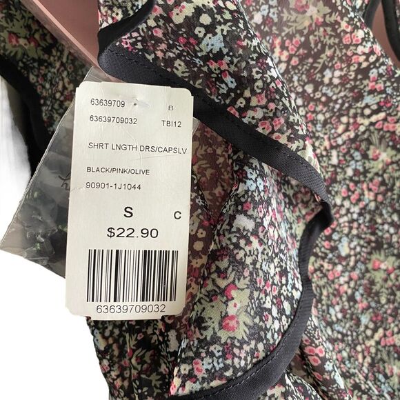 Heritage 1981 Dress Womens Small Floral Ruffle Cap Sleeve Spring Boho Romantic - Picture 5 of 6